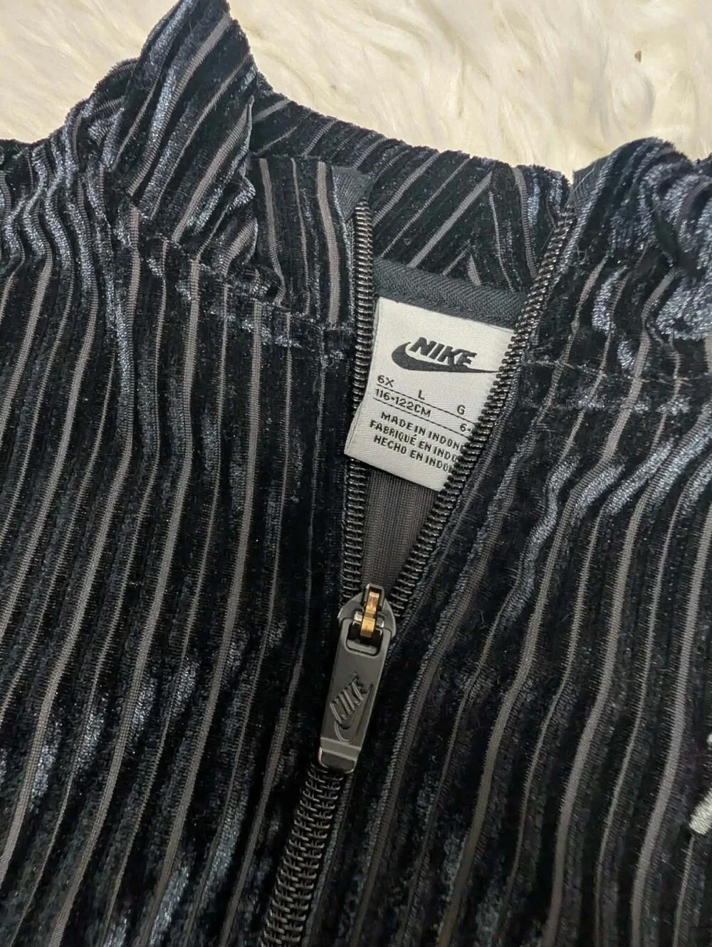 Nwot 4pc Nike Track Suit Zip Up Sets Velour Black And Rose Pink - Picture 4 of 6